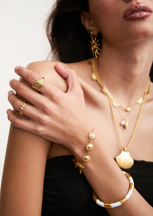 Bracciale dorato Suzy Sunflowers