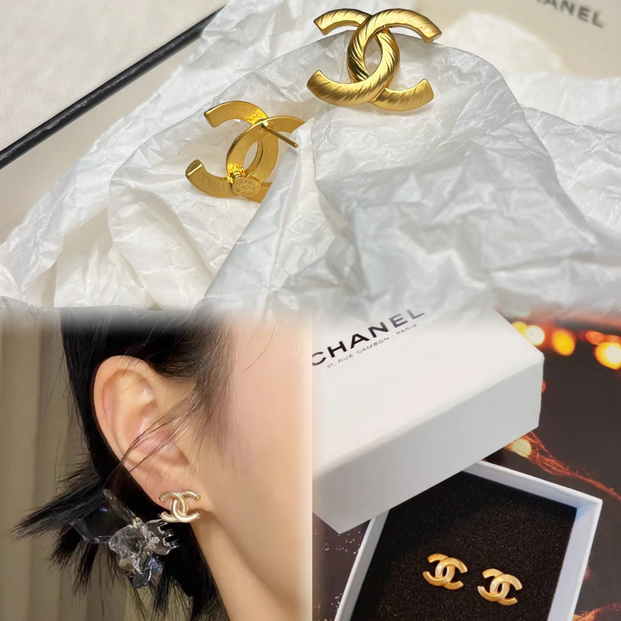 Gold Elegant Earrings