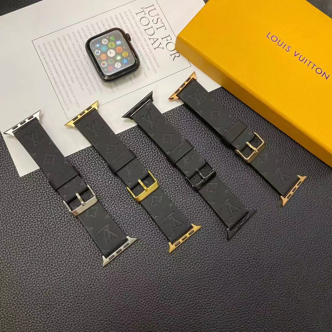 Trendige schwarze Apple Watch-Armbänder (4 Stile)