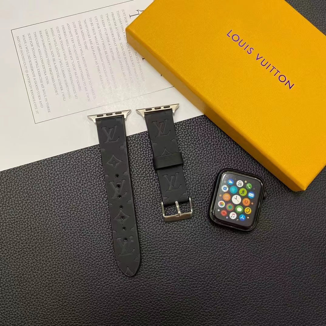 Trendige schwarze Apple Watch-Armbänder (4 Stile)