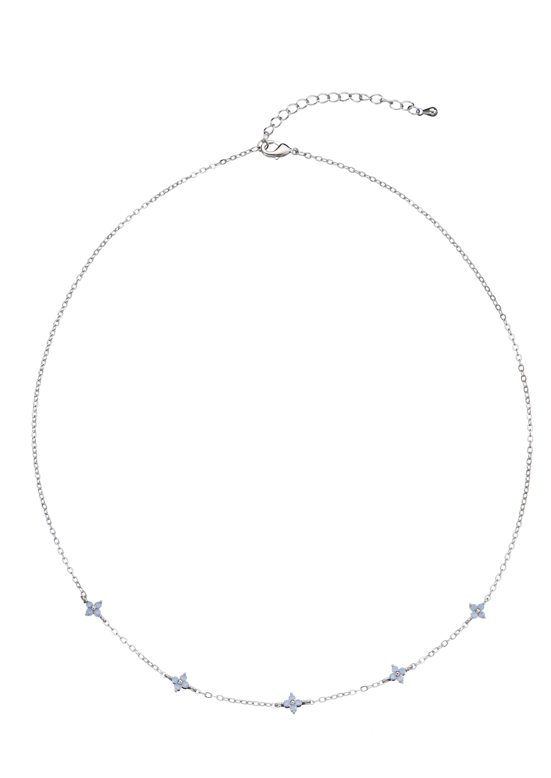 Schneewittchen Mini Blau Klee Halskette