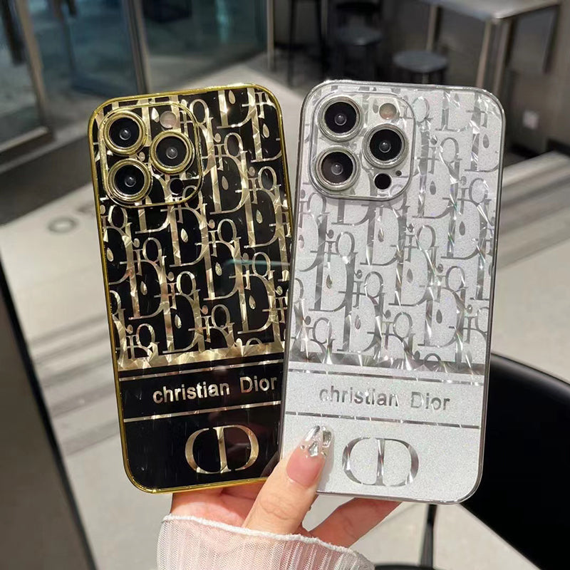 Custodia per telefono in rilievo galvanica lucida per iPhone