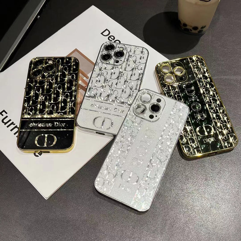 Custodia per telefono in rilievo galvanica lucida per iPhone