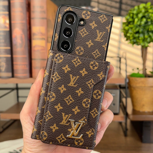 Braune Brieftasche Galaxy Hülle für Samsung