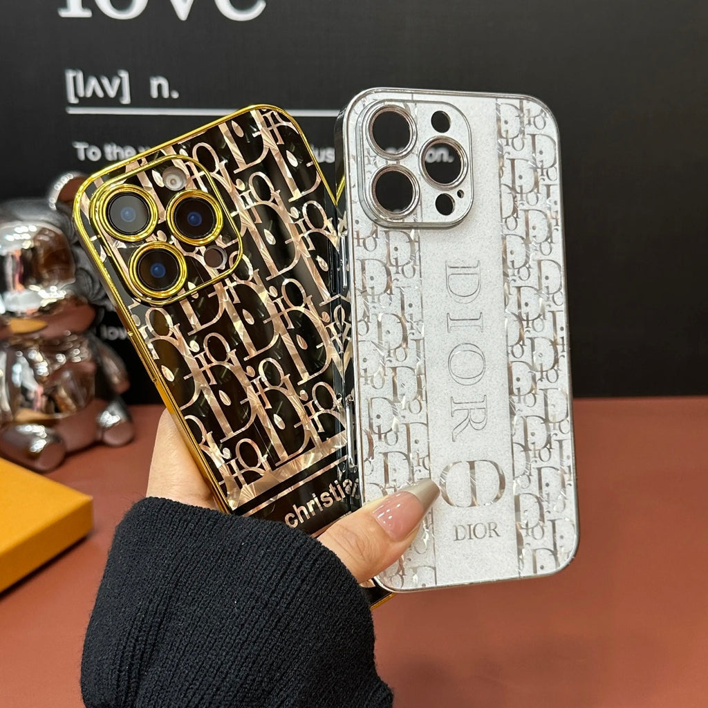 Custodia per telefono in rilievo galvanica lucida per iPhone