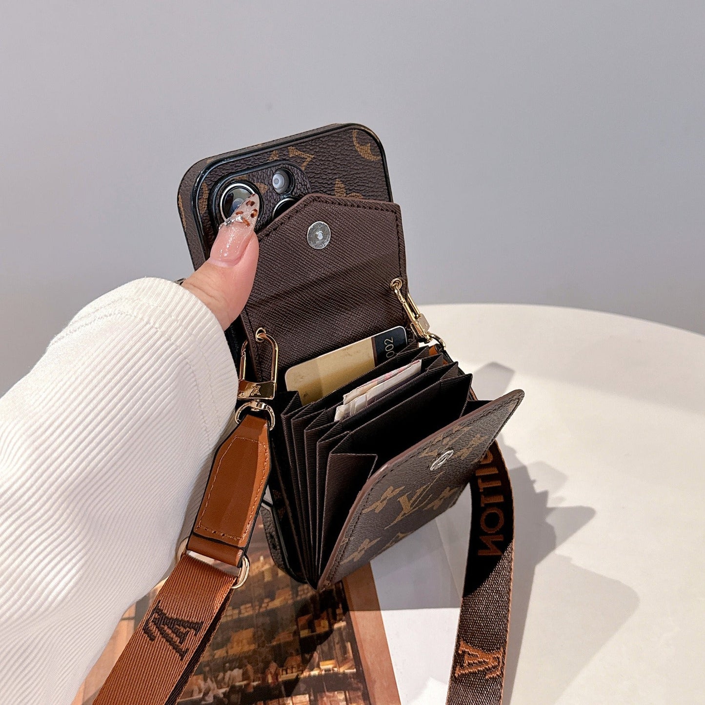All-Inclusive Crossbody Card Holder Case For iPhone