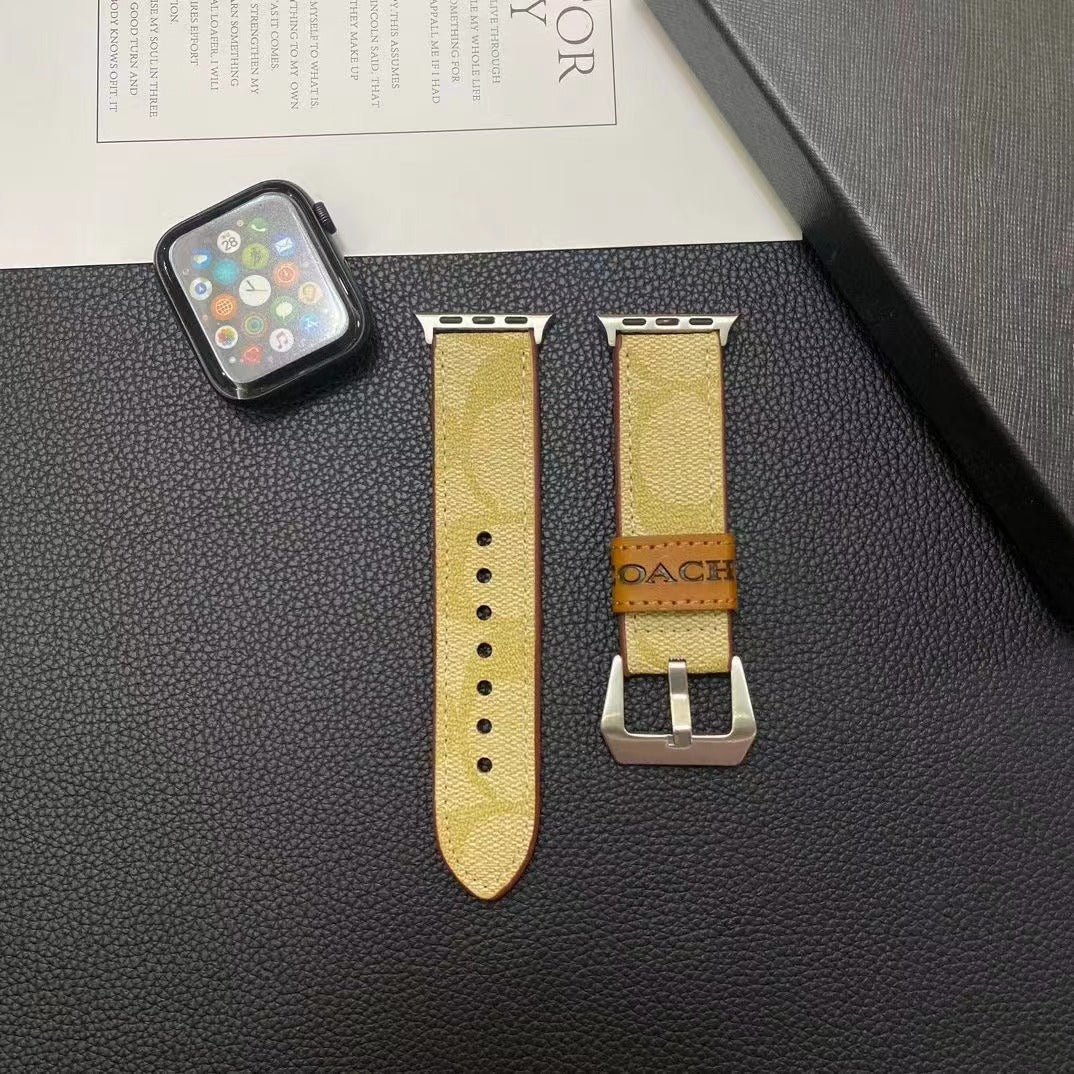 Cinturini in pelle color caffè per Apple Watch