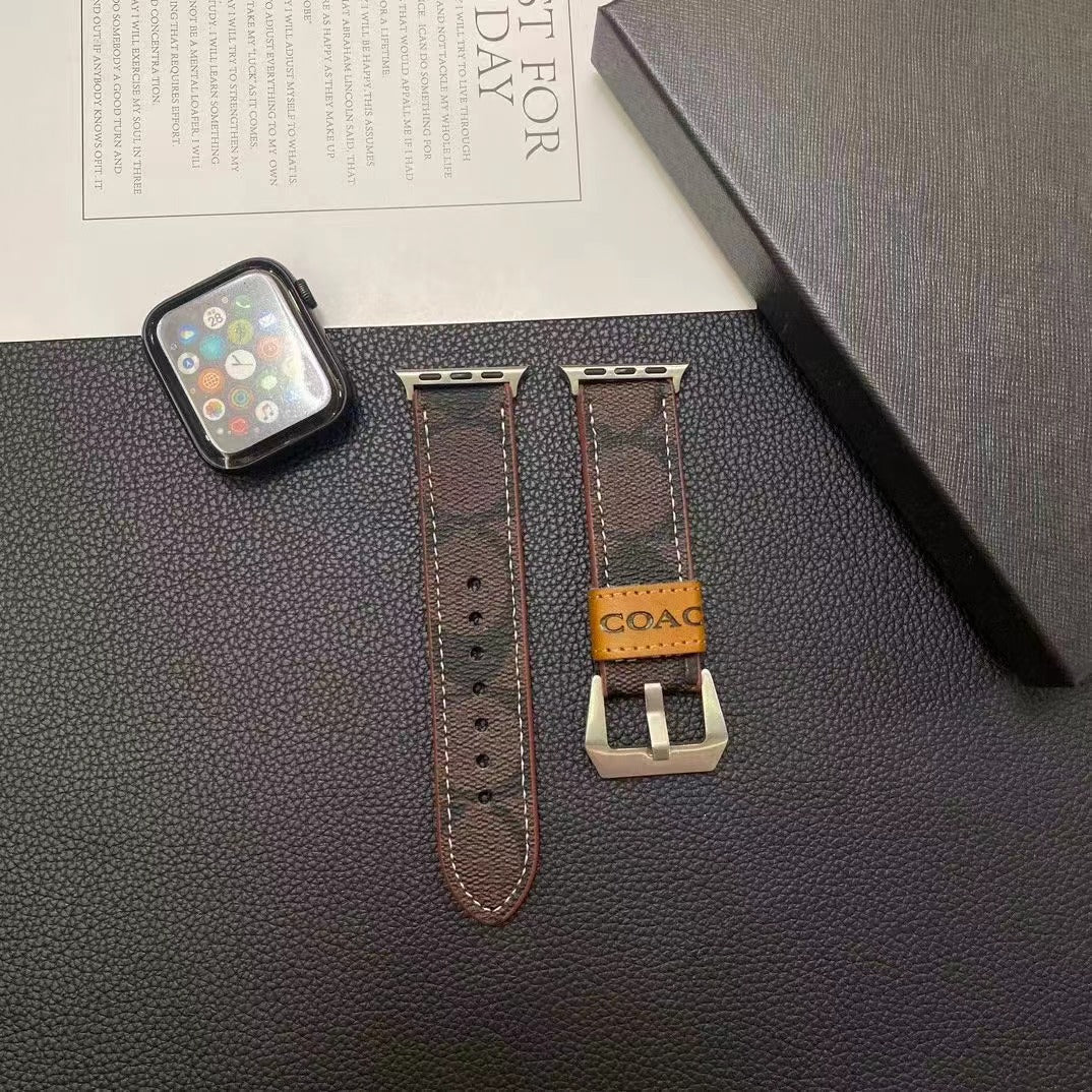 Cinturini in pelle color caffè per Apple Watch