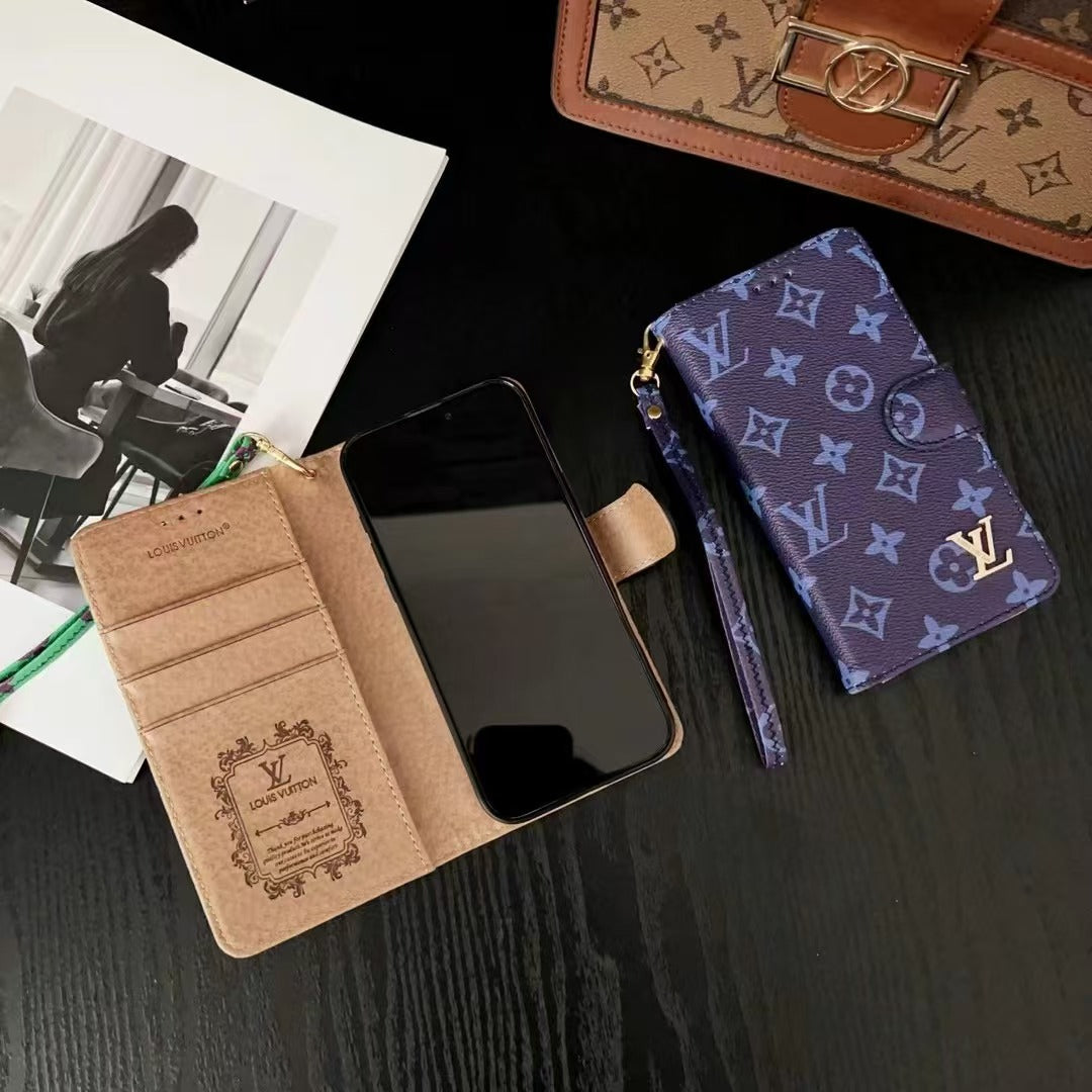 Custodia per telefono con portafoglio costoso alla moda per iPhone