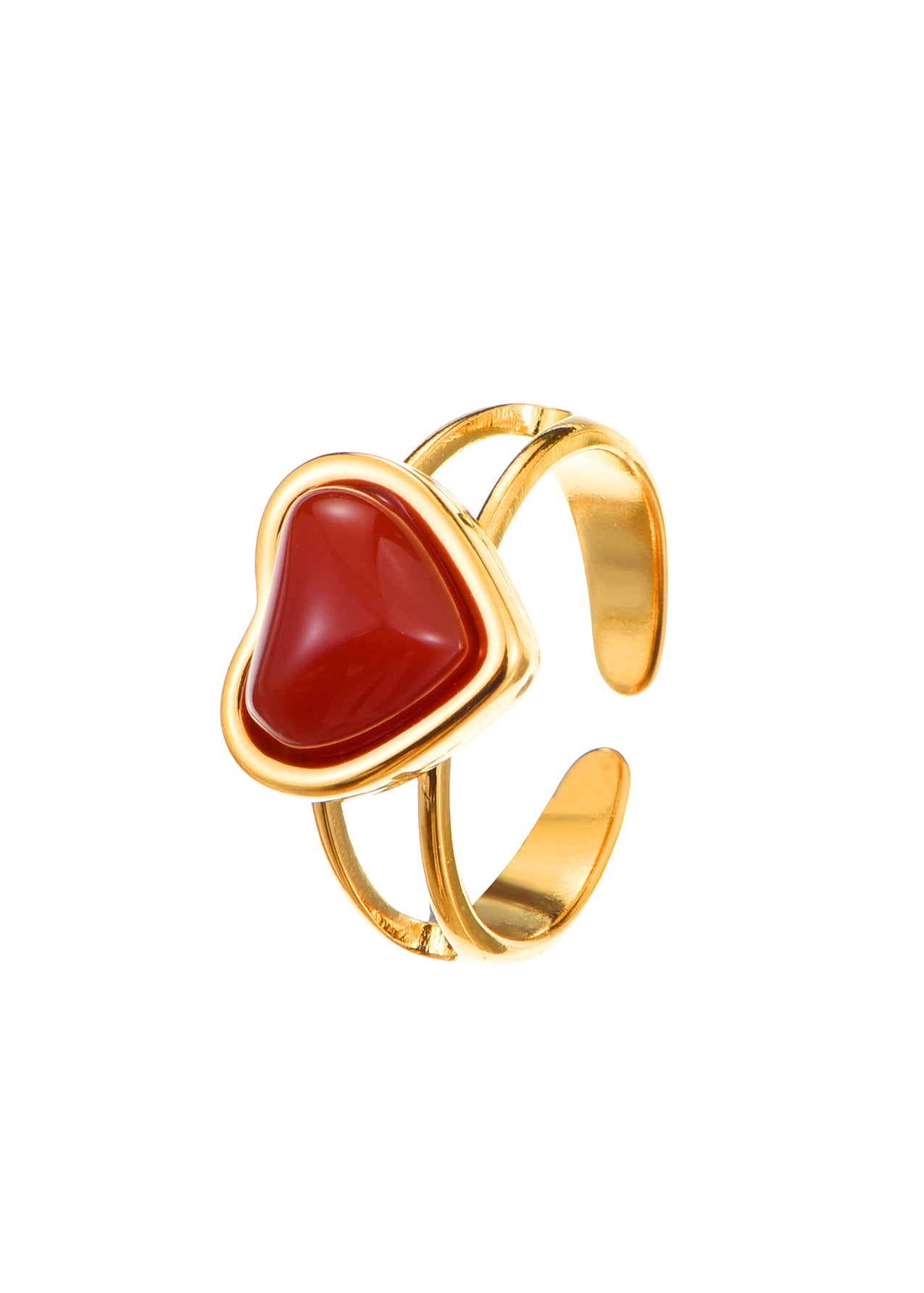 Anello estivo dorato Emily Carnelian
