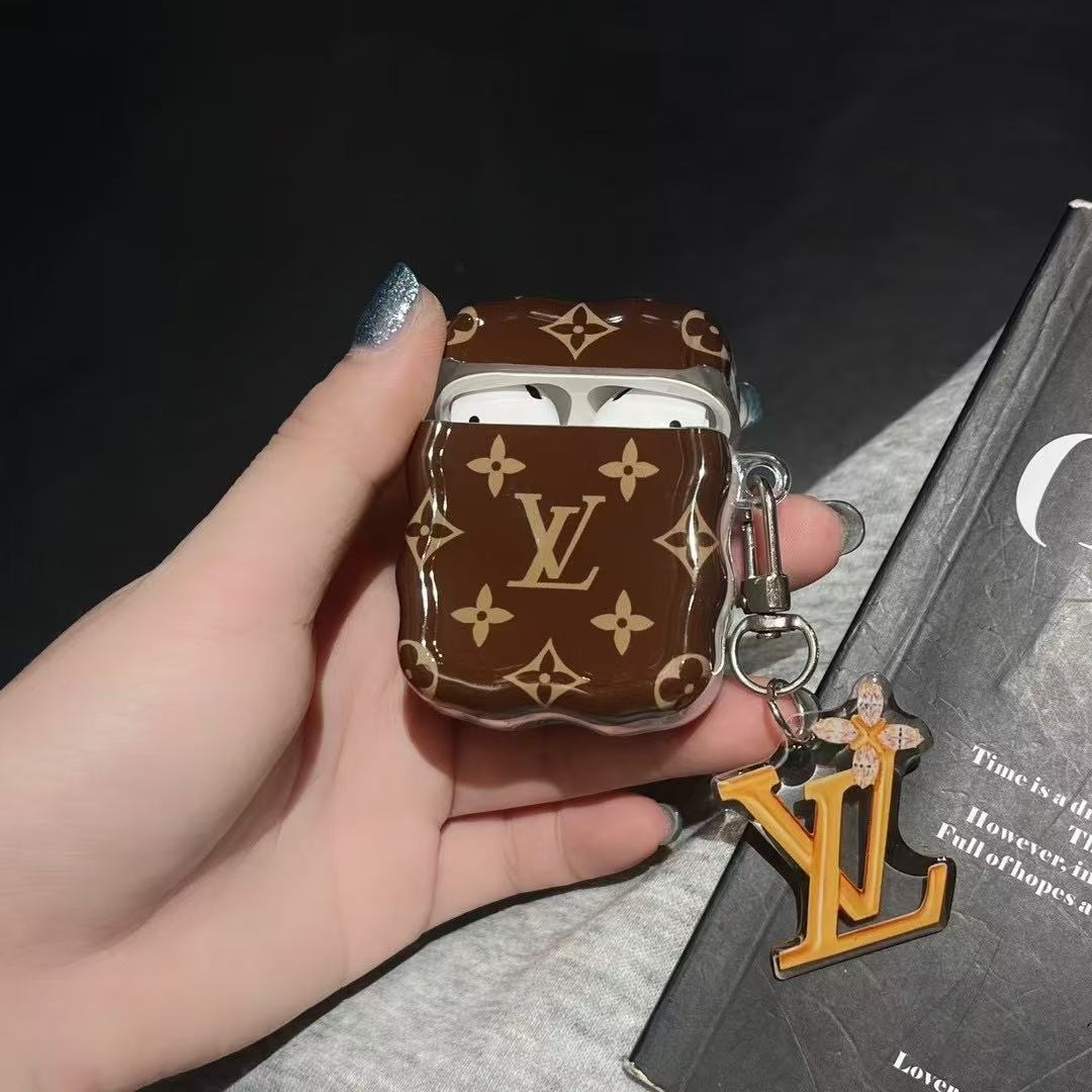 Brown Silicone Pattern AirPods Case