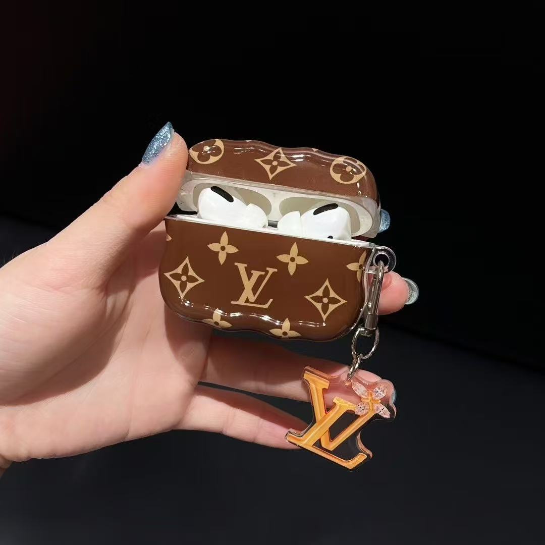 Brown Silicone Pattern AirPods Case