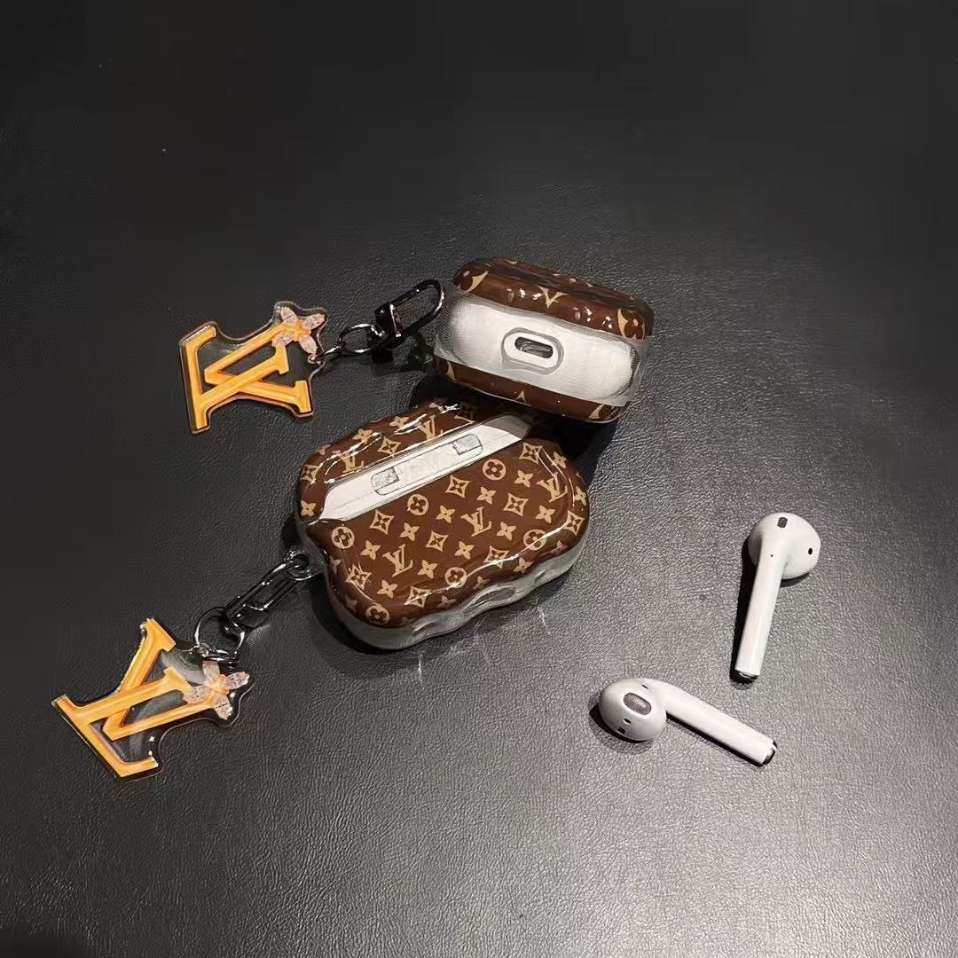 Brown Silicone Pattern AirPods Case