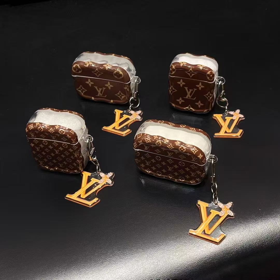 Brown Silicone Pattern AirPods Case