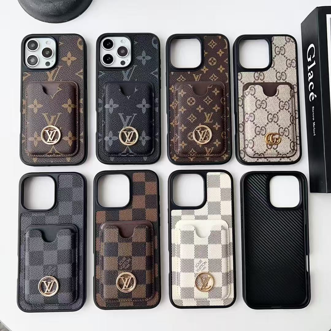 Letter Card Holder Phone Case For iPhone
