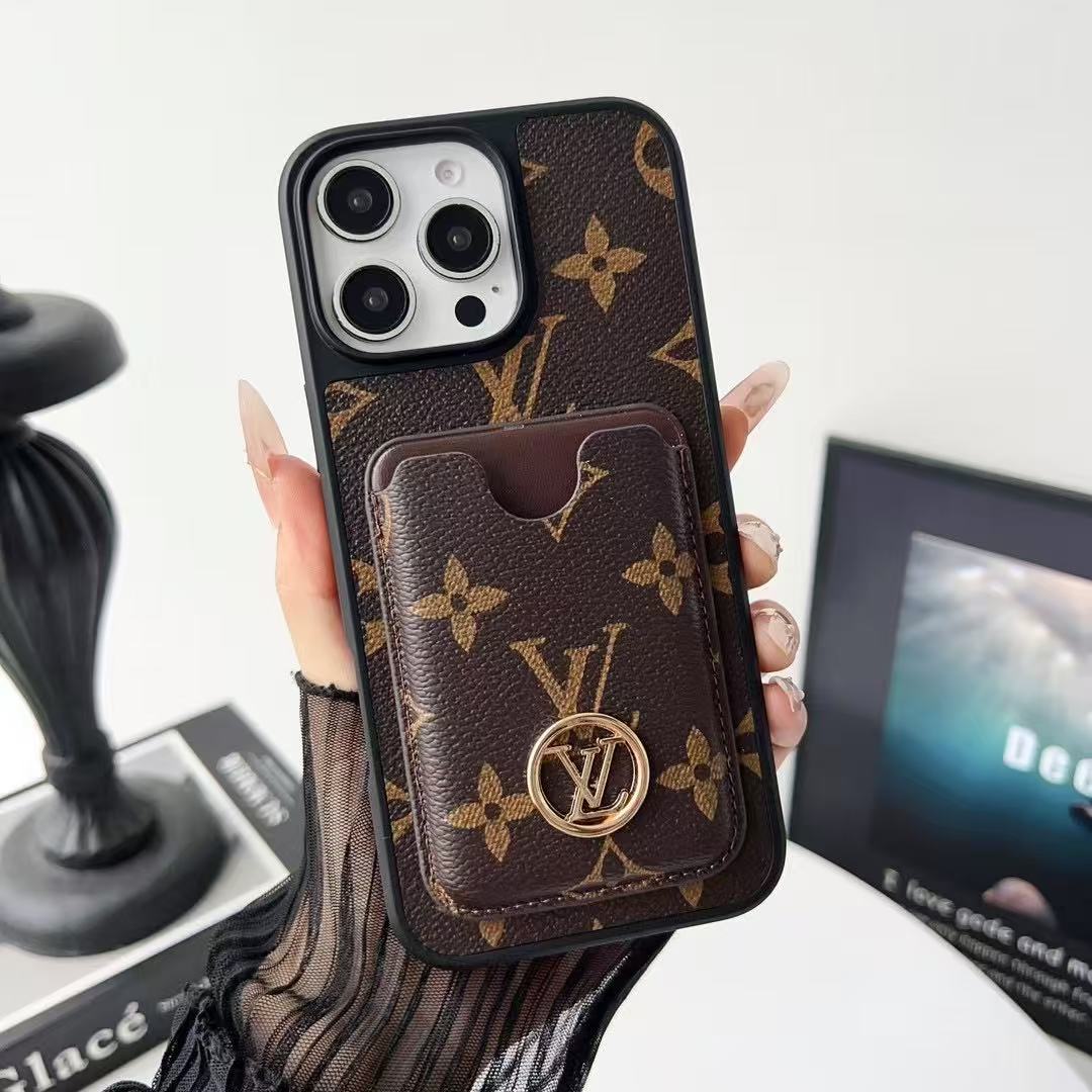 Letter Card Holder Phone Case For iPhone