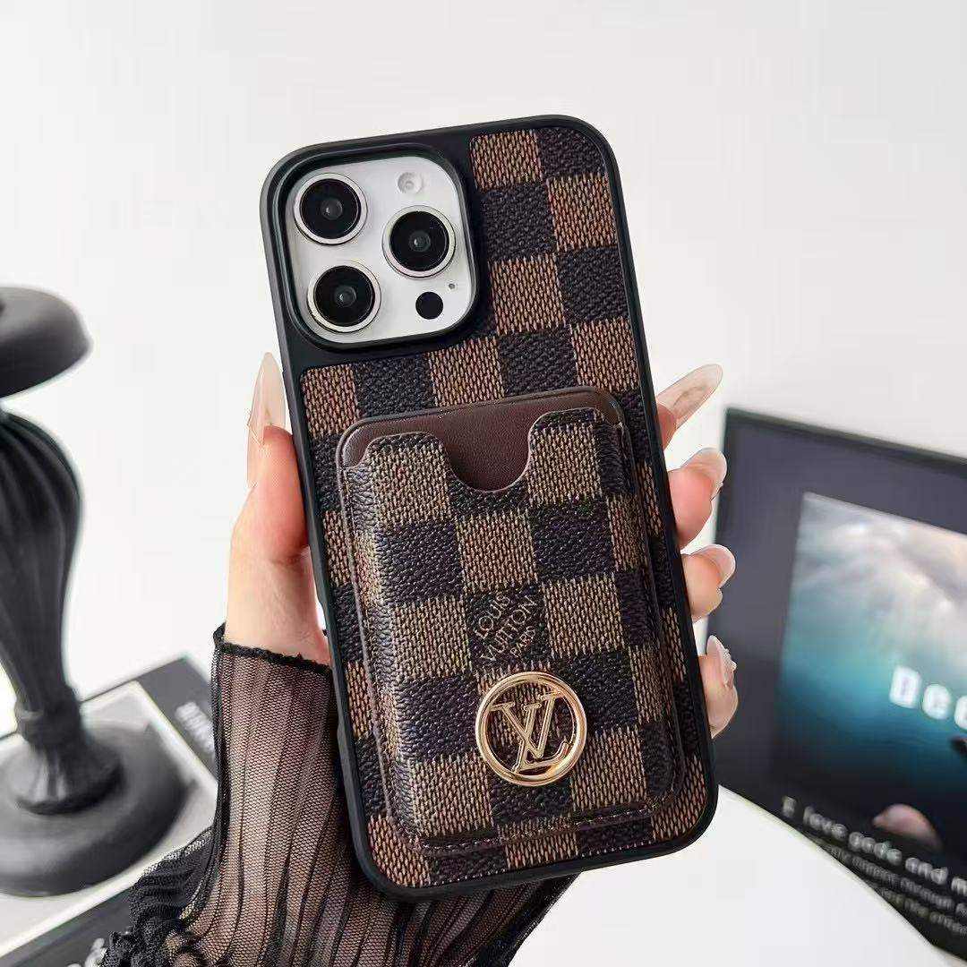 Letter Card Holder Phone Case For iPhone
