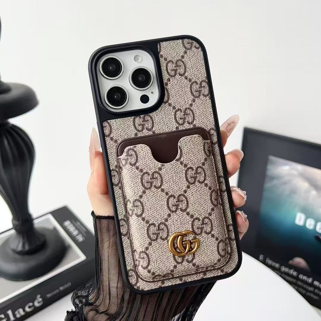 Letter Card Holder Phone Case For iPhone