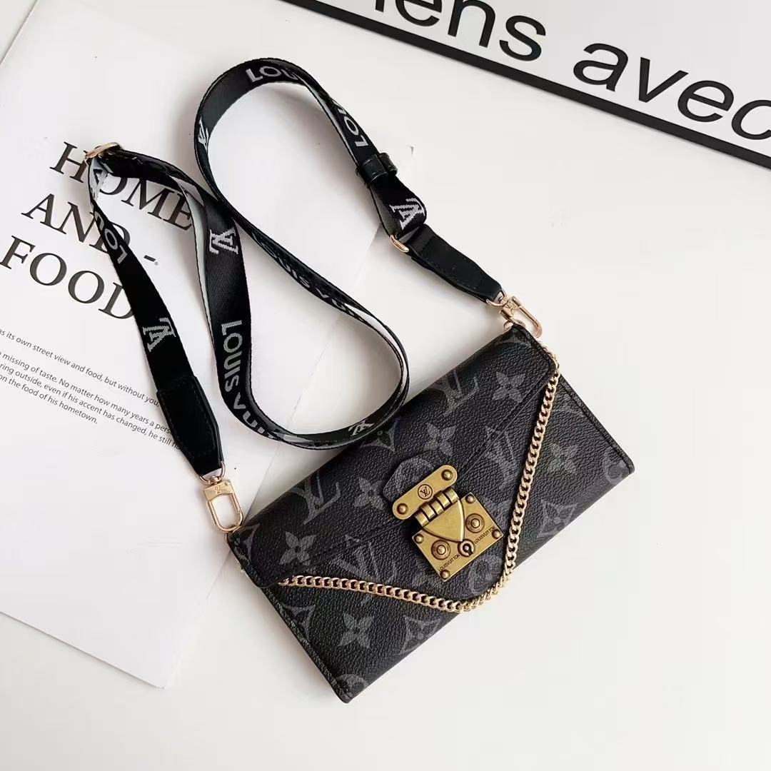 Long Strap Letter Holster Wallet Case For Samsung