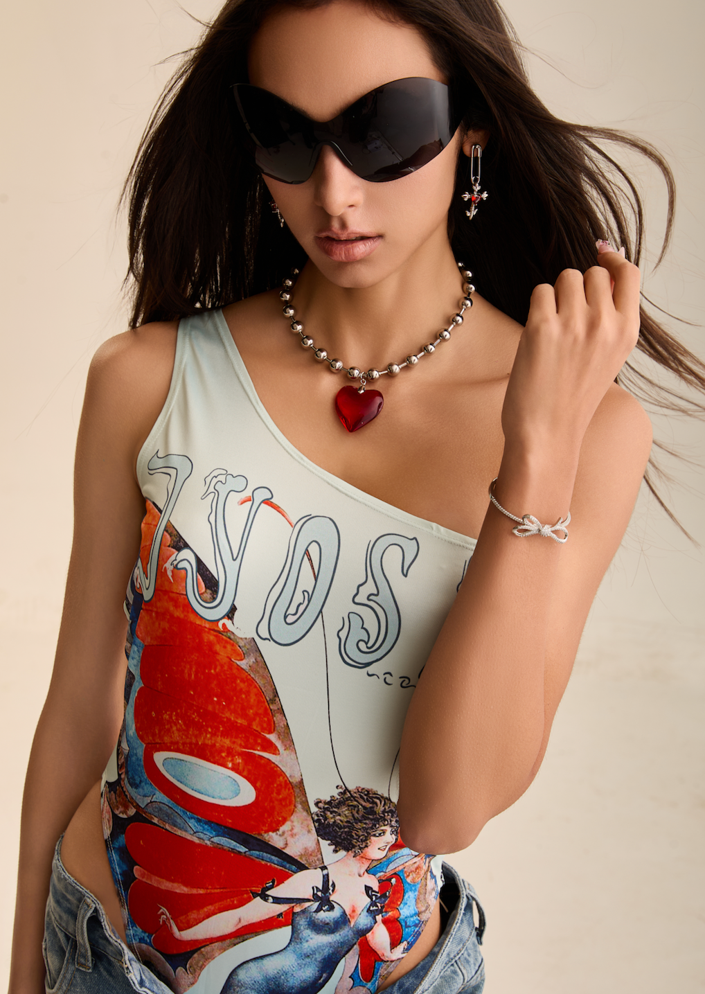 Collana con cuore rosso passione di Dora Summer