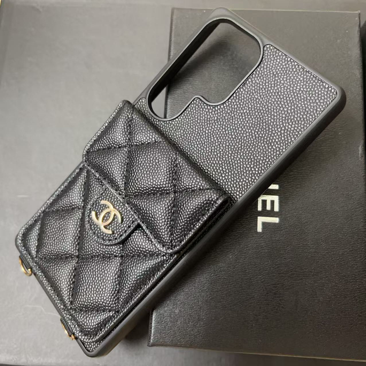 Black Card Holder Galaxy Case For Samsung