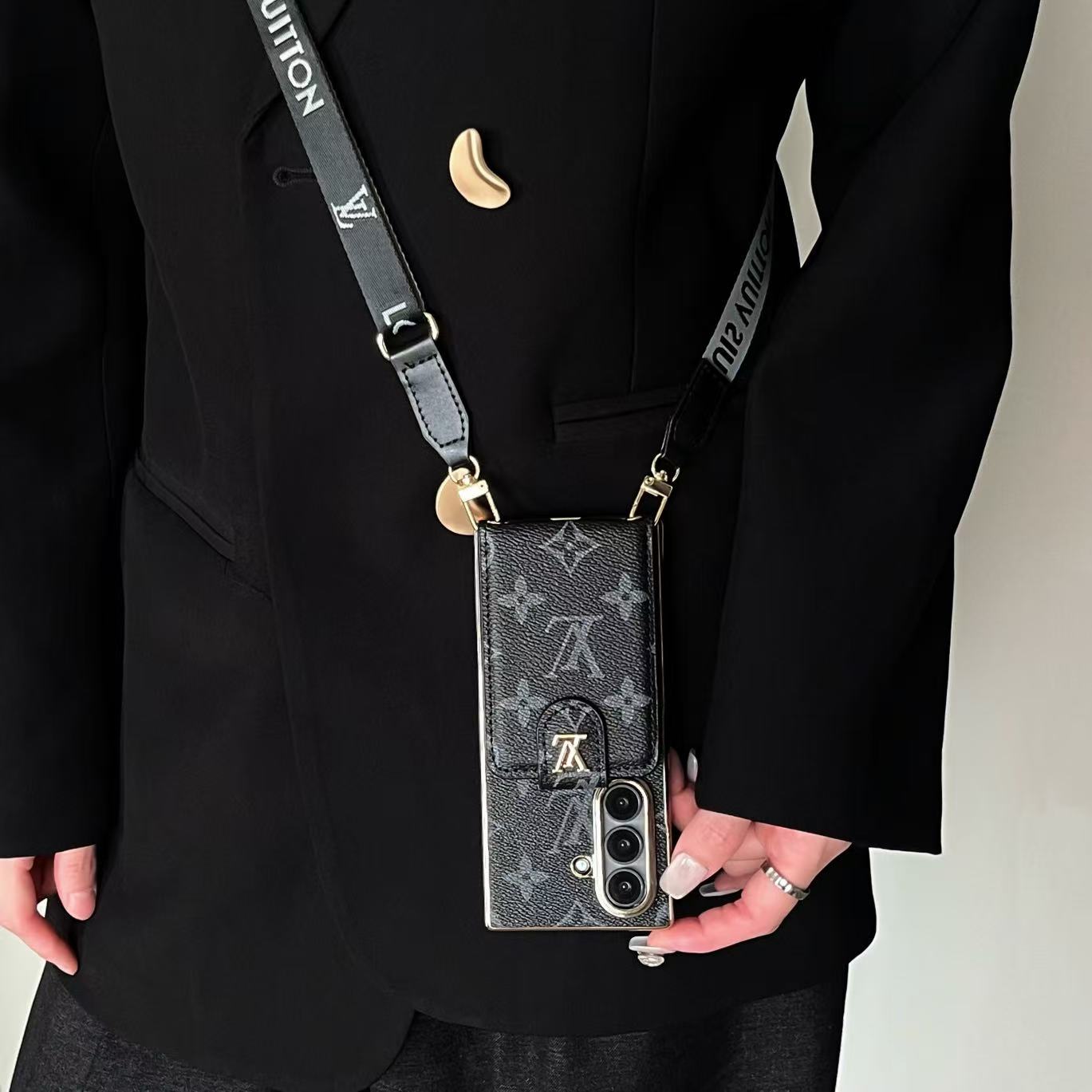 Classic Wallet Strap Galaxy Z Case For Samsung