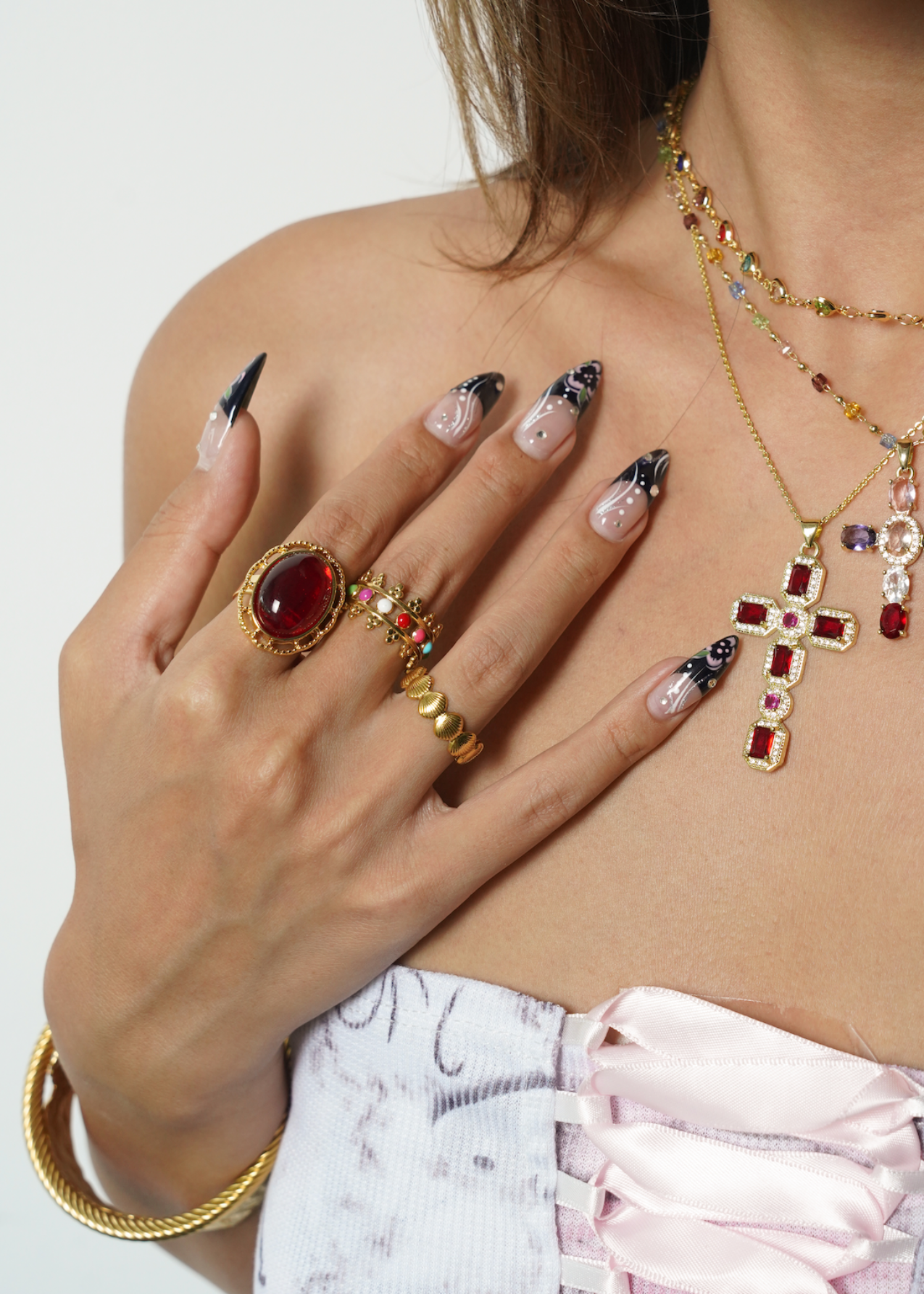 Helena Roter Vintage-Goldring