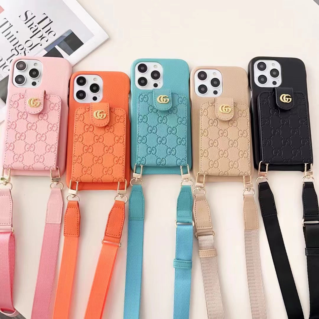 Custodia per telefono con motivo di carta colorata per iPhone
