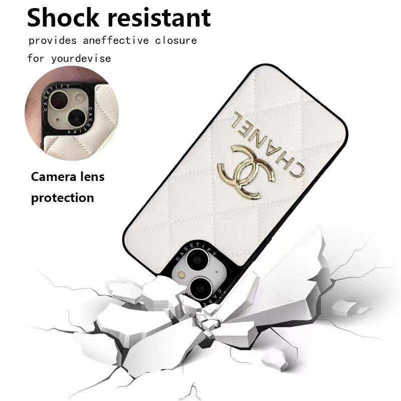 Custodia per telefono con lettere dorate per iPhone