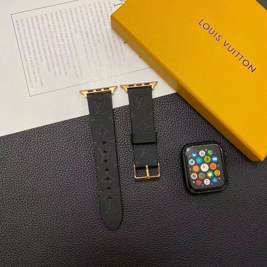 Trendige schwarze Apple Watch-Armbänder (4 Stile)