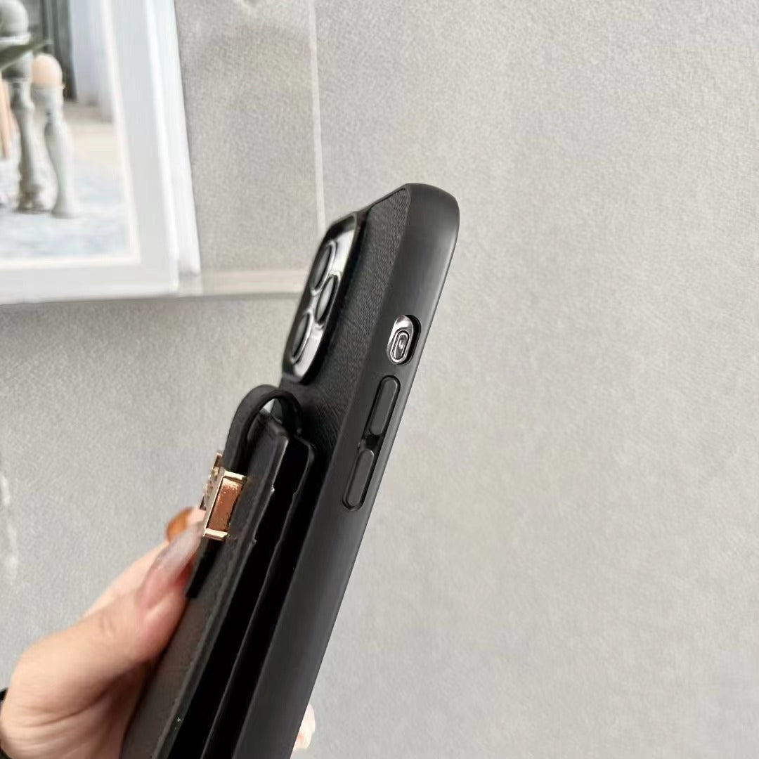 Custodia per telefono con porta carte di lusso per iPhone