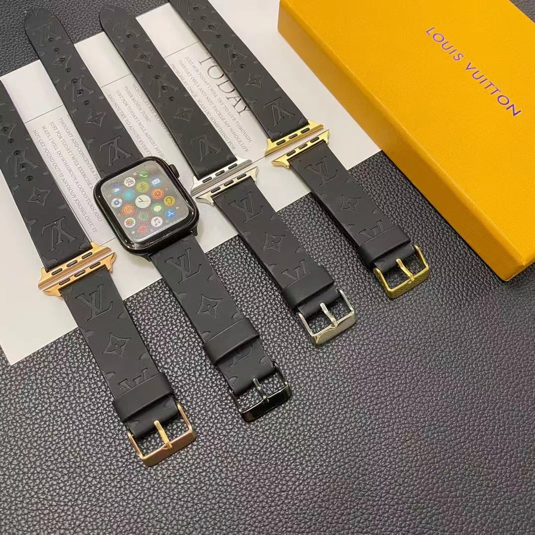 Trendige schwarze Apple Watch-Armbänder (4 Stile)