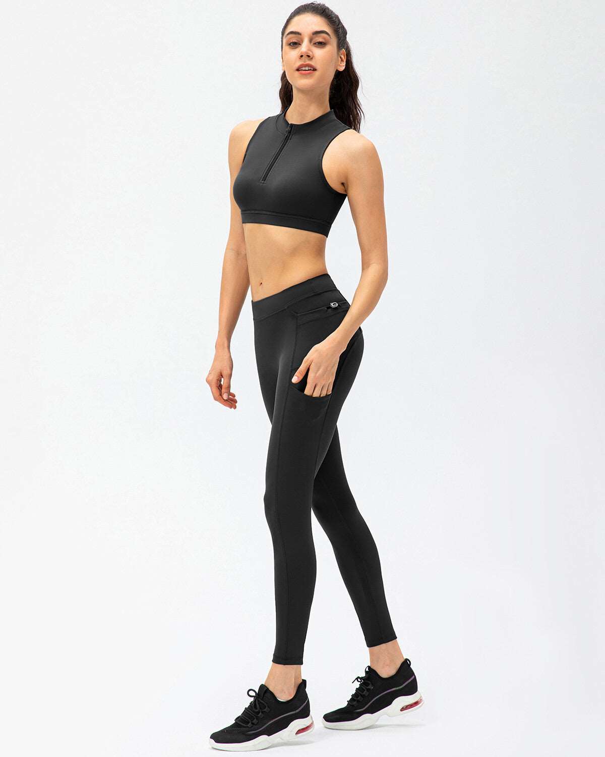 Athena Seamless Pocket Leggings - Black