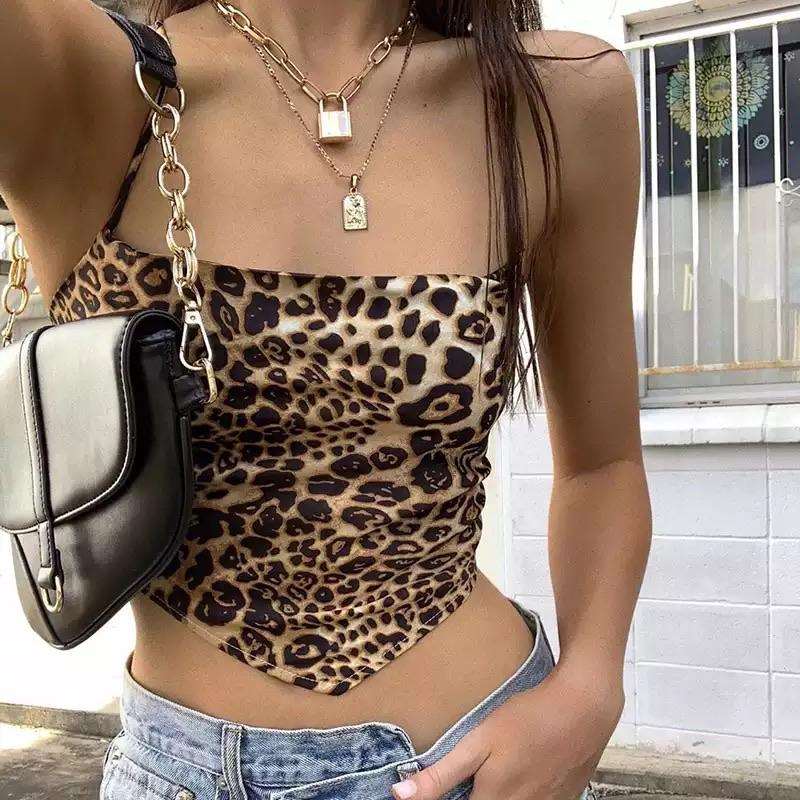 Backless Bandana Top In Leopard