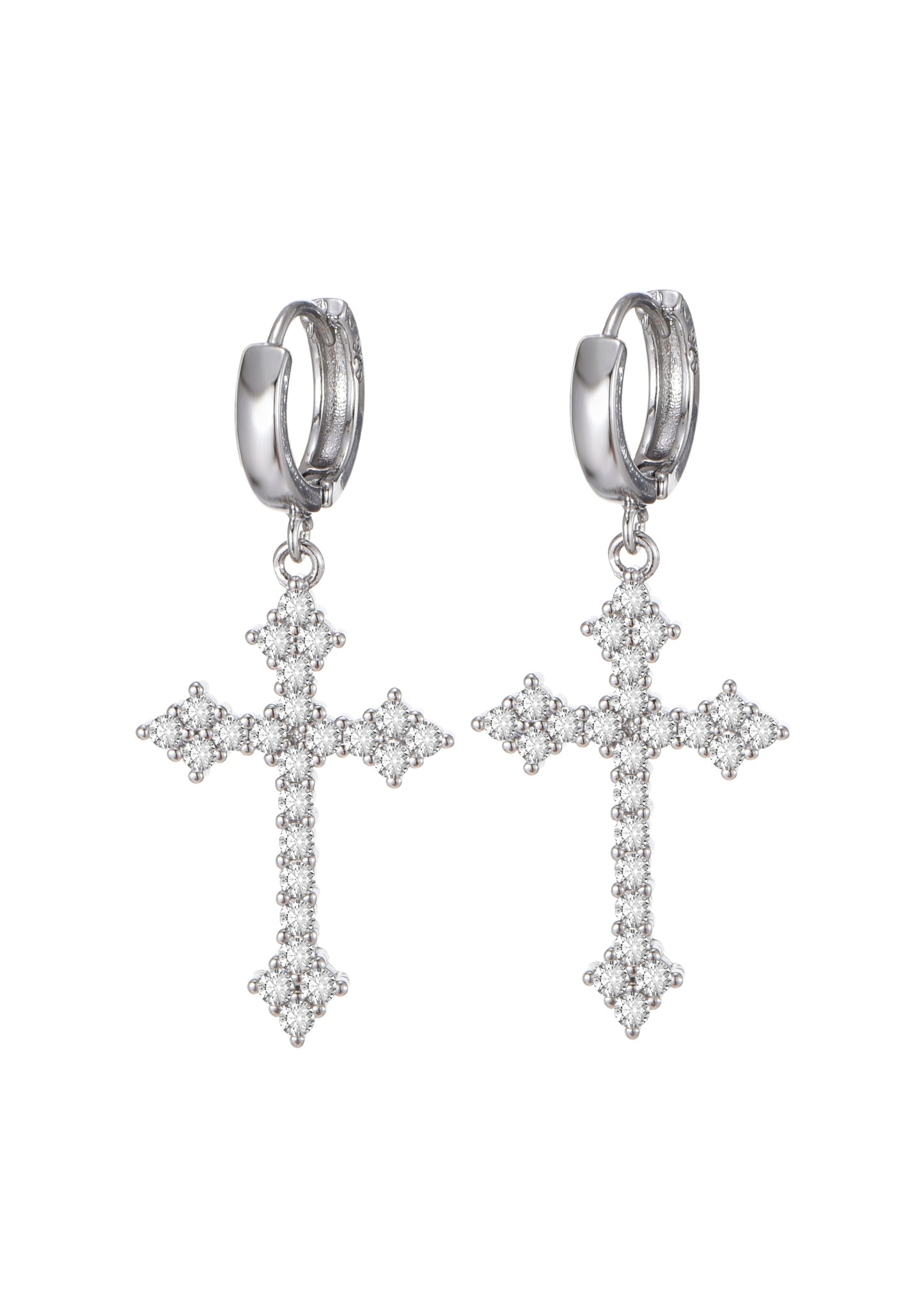 Orecchini a croce in argento gotico Ivonne
