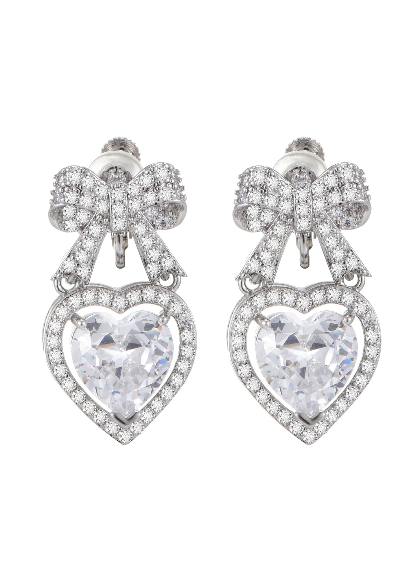 Glitzernde Ashley Bow Love Ohrringe