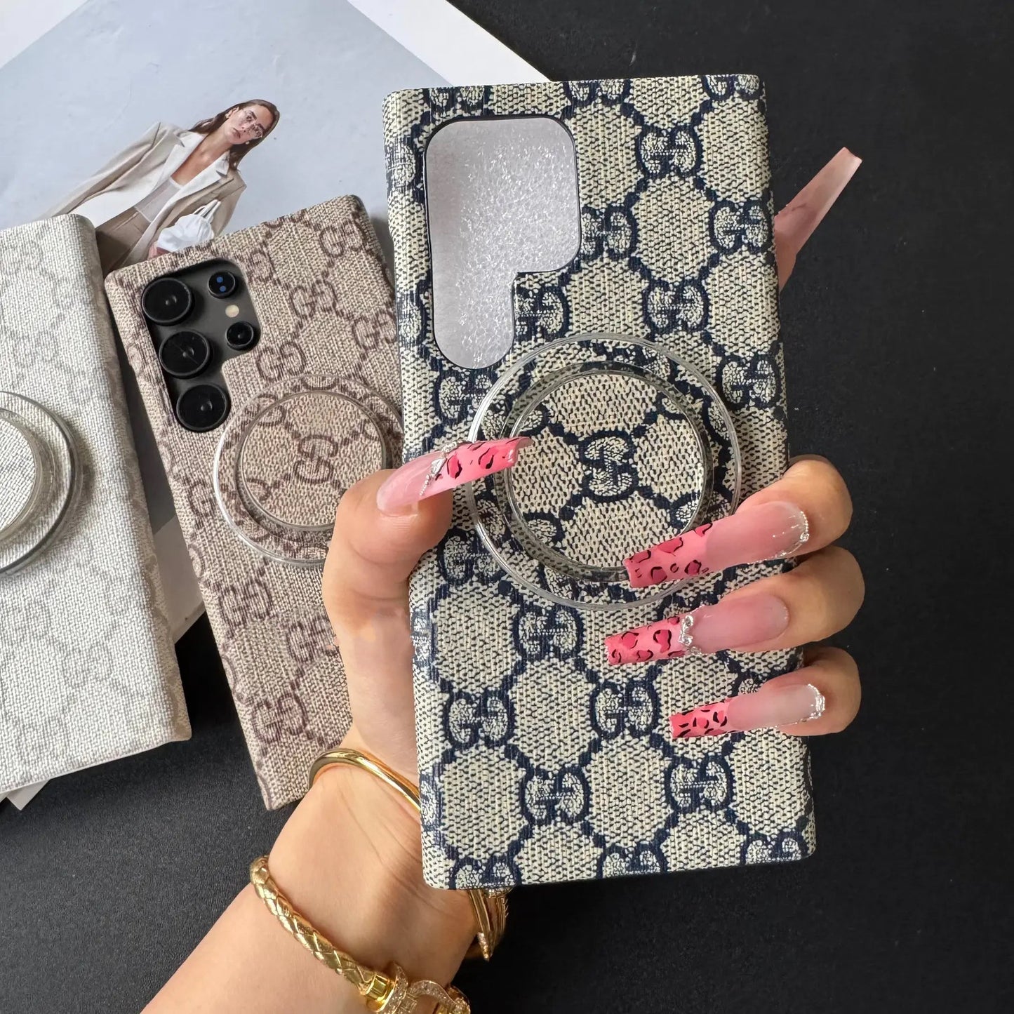 Custodia con supporto in tessuto MagSafe per Galaxy Samsung