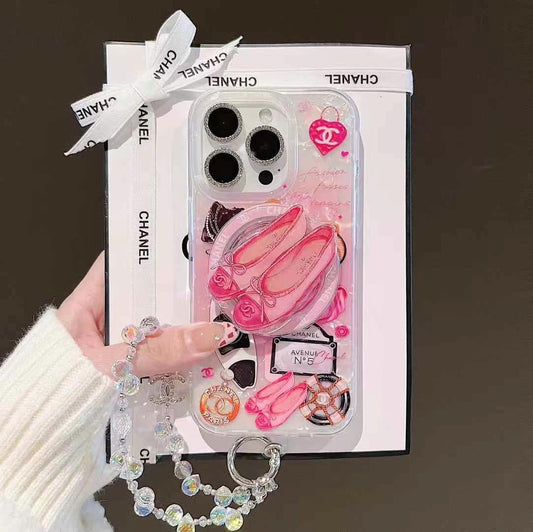 Pink Heart MagSafe Phone Case For iPhone