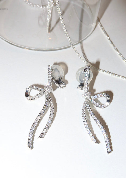 Marcel Glittering Bowknots Earrings