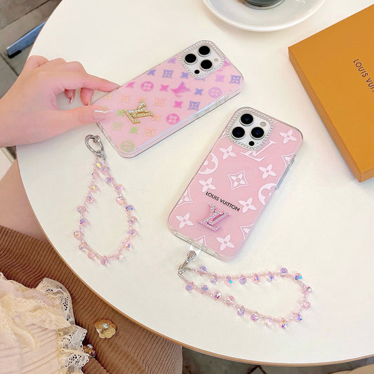 Pink Chain Style Phone Case For iPhone