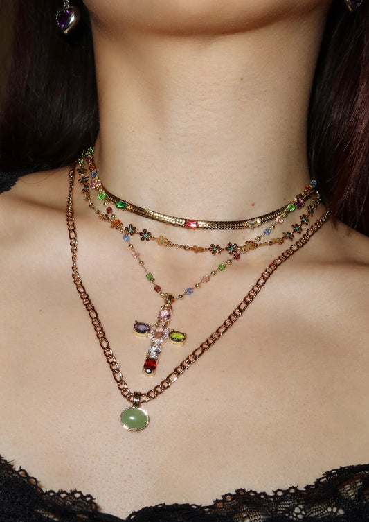 Jaded Jade Golden Necklace