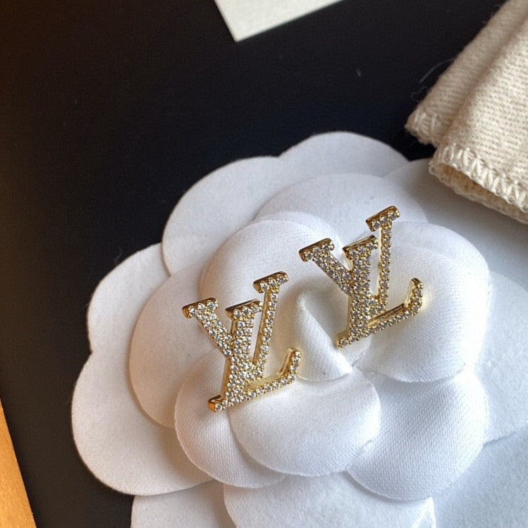 Asymmetrical Rhinestone Earrings