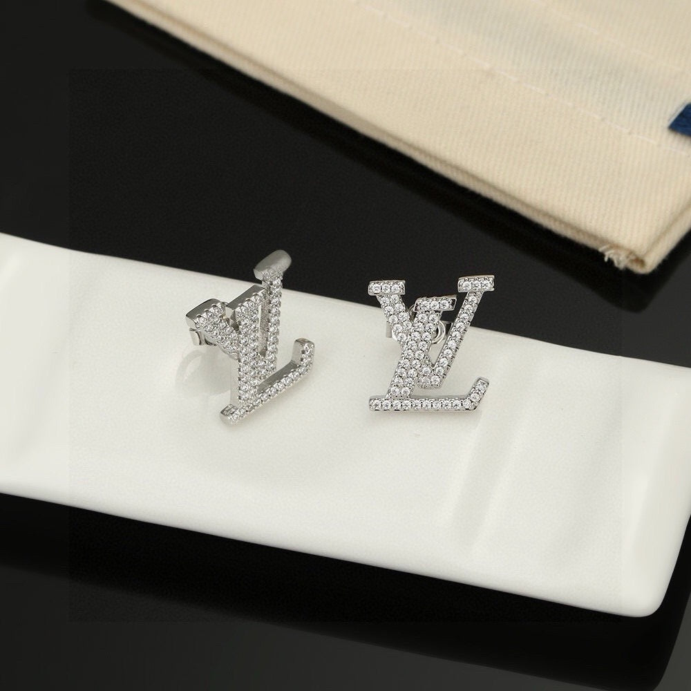 Asymmetrical Rhinestone Earrings