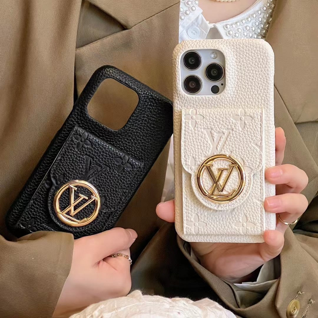 Custodia in pelle colorata per iPhone