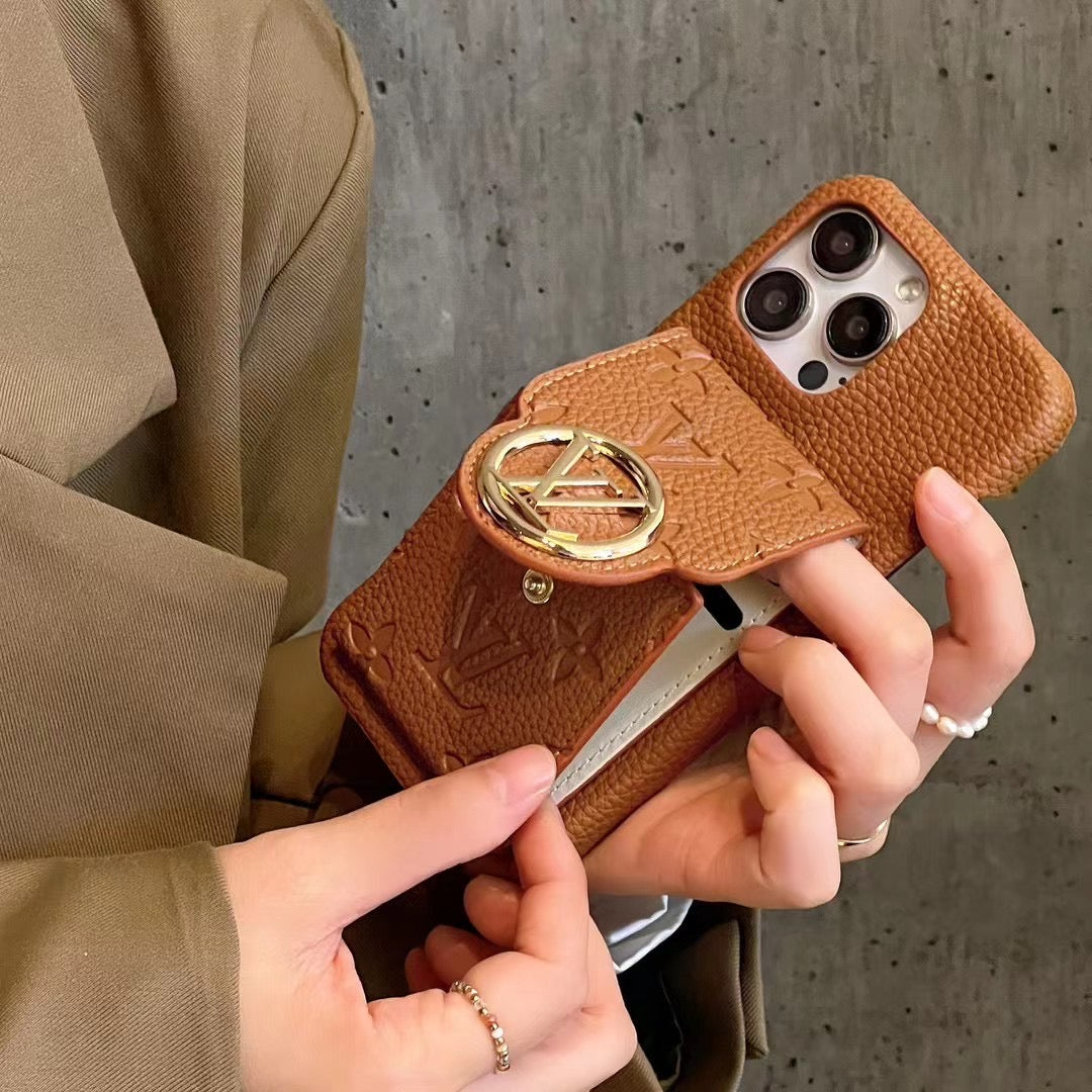 Custodia in pelle colorata per iPhone