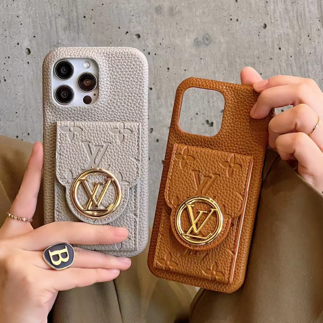 Custodia in pelle colorata per iPhone