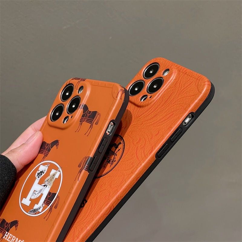 Orange Full Phone Case For iPhone