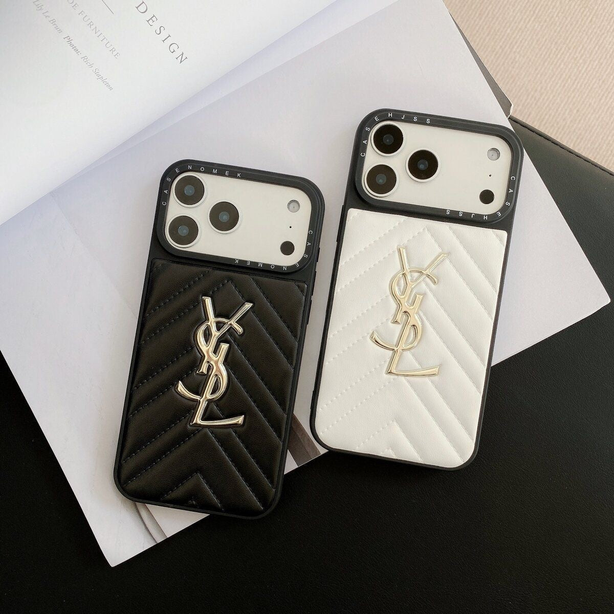 Embroidered Gold Phone Case For iPhone
