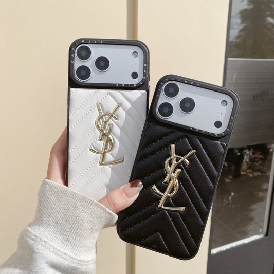 Embroidered Gold Phone Case For iPhone