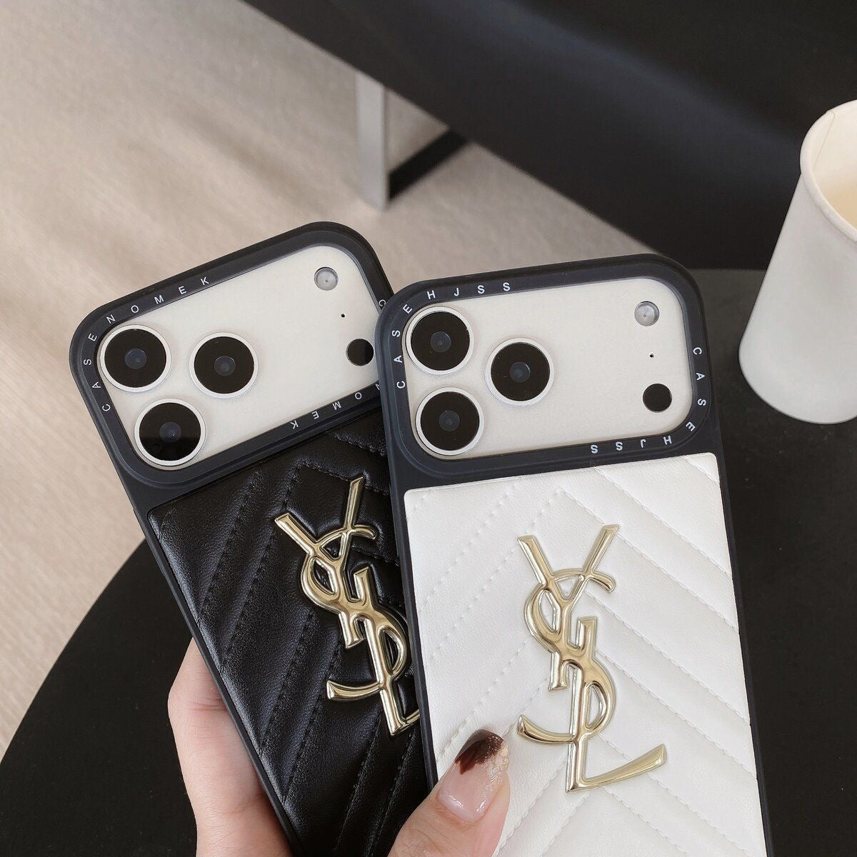 Embroidered Gold Phone Case For iPhone